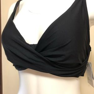 XL Time and Tru Black Bikini Top NWT